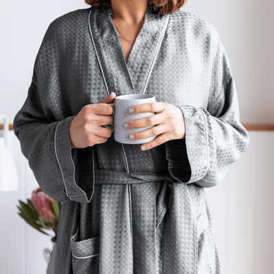 Organic Bamboo Robe in Grey