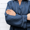 Organic Bamboo Robe in Navy