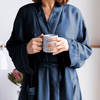 Organic Bamboo Robe in Navy