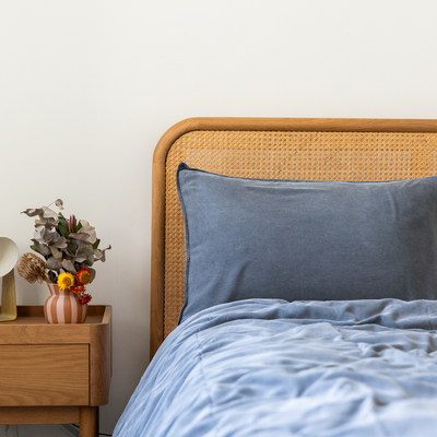 Organic Bamboo Stone Washed Sheet Set - Charcoal