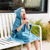 Kids Hooded Towel in Teal