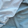 Linen Bamboo Light Blue and Marine