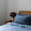 Organic Bamboo Stone Washed Quilt Cover Set in Indigo