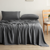 Organic Bamboo Stone Washed Sheet Set in Charcoal