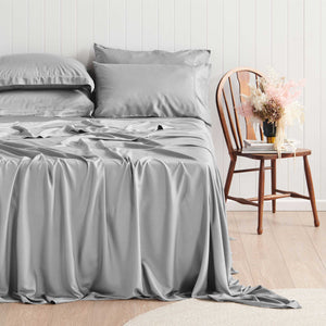 Bamboo Extra Deep Sheet Set - Silver